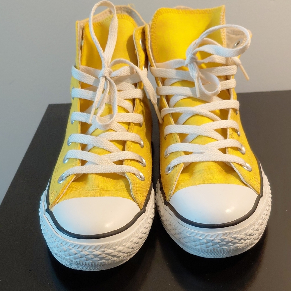 Classic All Star Yellow Chuck Taylor High-Top Converse Sneakers